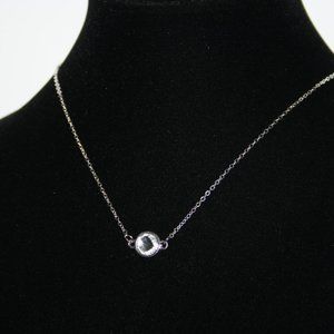 NWOT Silver and rhinestone necklace 17"
